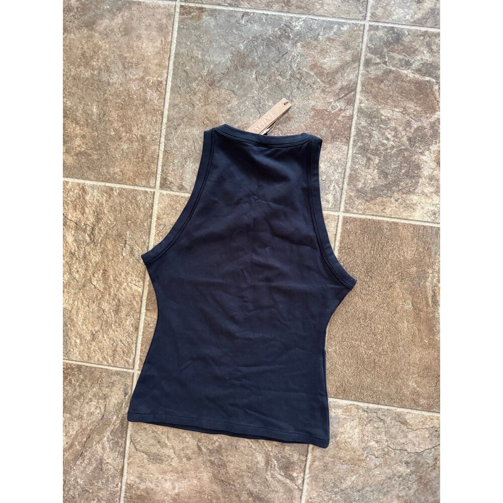 Skims Cotton Jersey High Neck Tank Soot Size Small - Picture 8 of 10